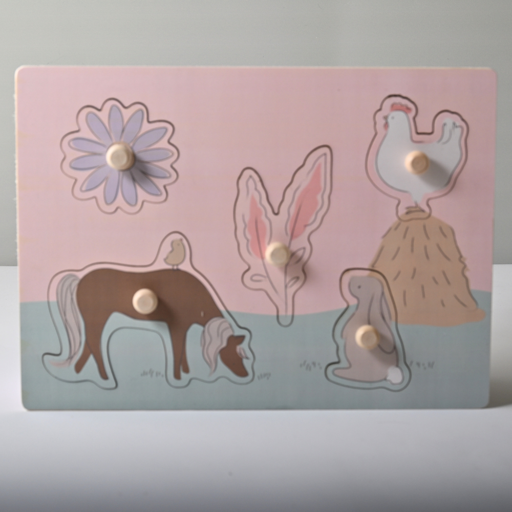 Tiny Orchard Baby Wooden Puzzle - FIELD